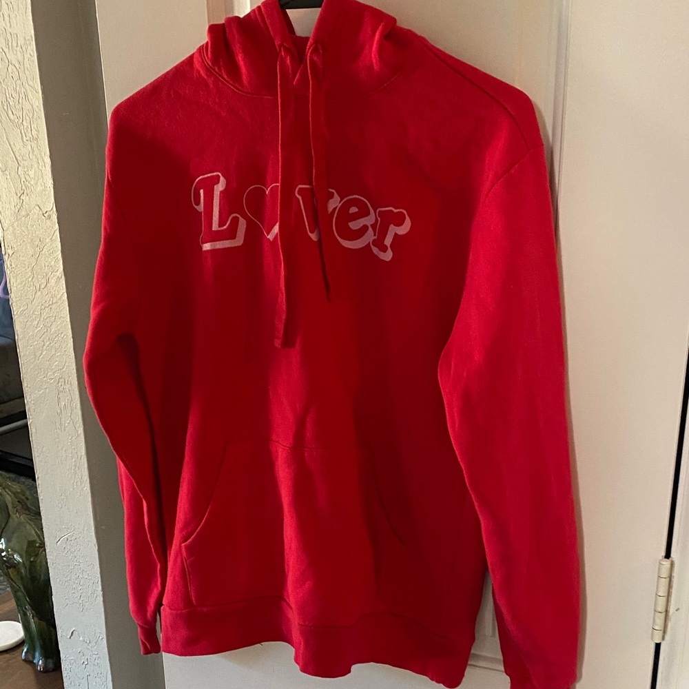 red hoodie
